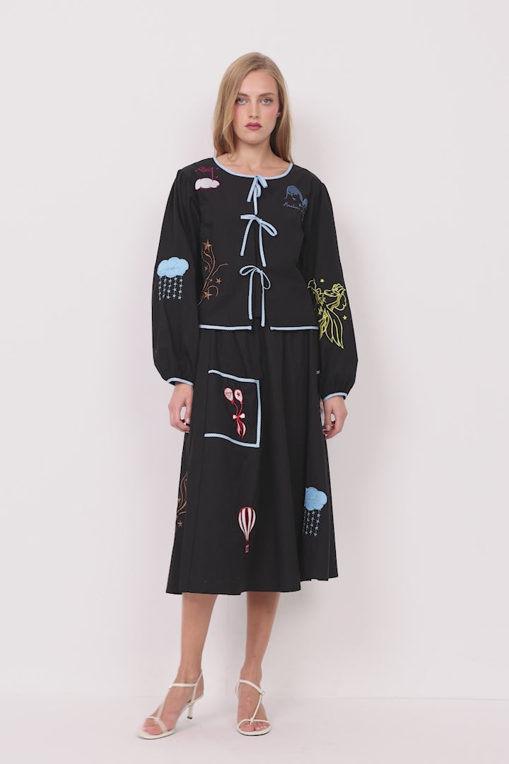 HUNKØN Nicole Skirt Nederdele Black