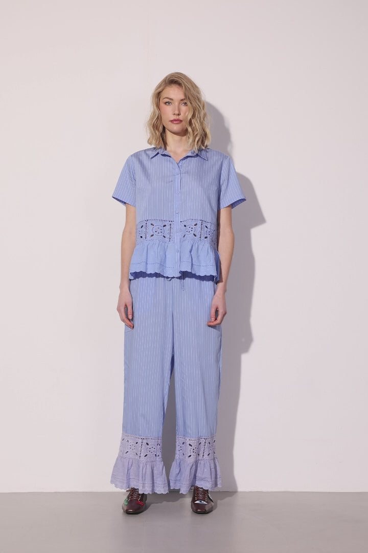 HUNKØN Cornelia Trousers Bukser Blue