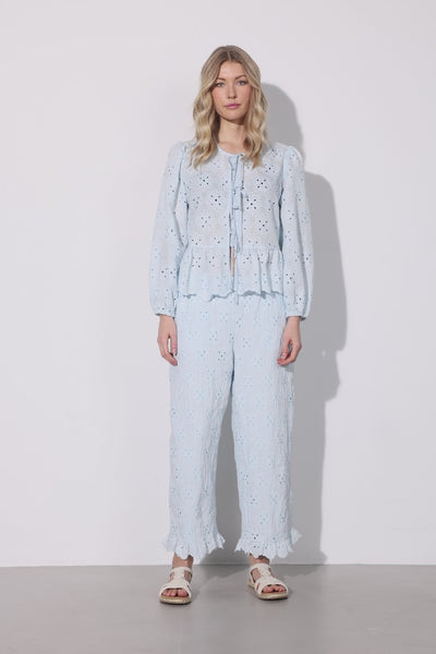 HUNKØN Vanya Trousers Bukser Light Blue