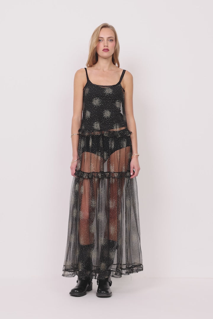 HUNKØN Huxi Strap Dress Kjoler Black