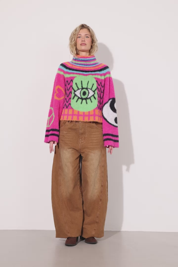 HUNKØN Kitti Knit Blouse Bluser Green Eye