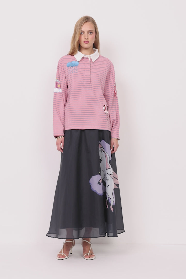 HUNKØN Davy Poloshirt Bluser Rose