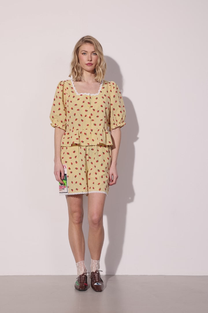 HUNKØN Ruth Blouse Skjorter Yellow