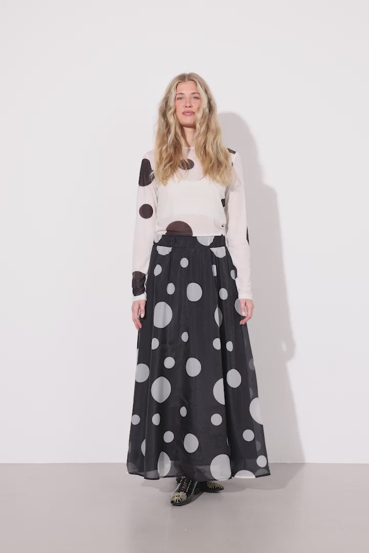 HUNKØN Blair Long Skirt Nederdele Black