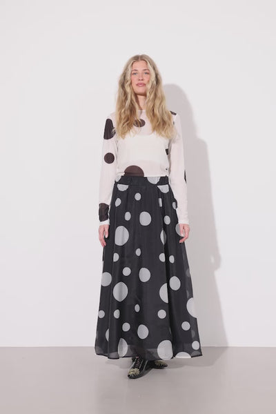 HUNKØN Blair Long Skirt Nederdele Black