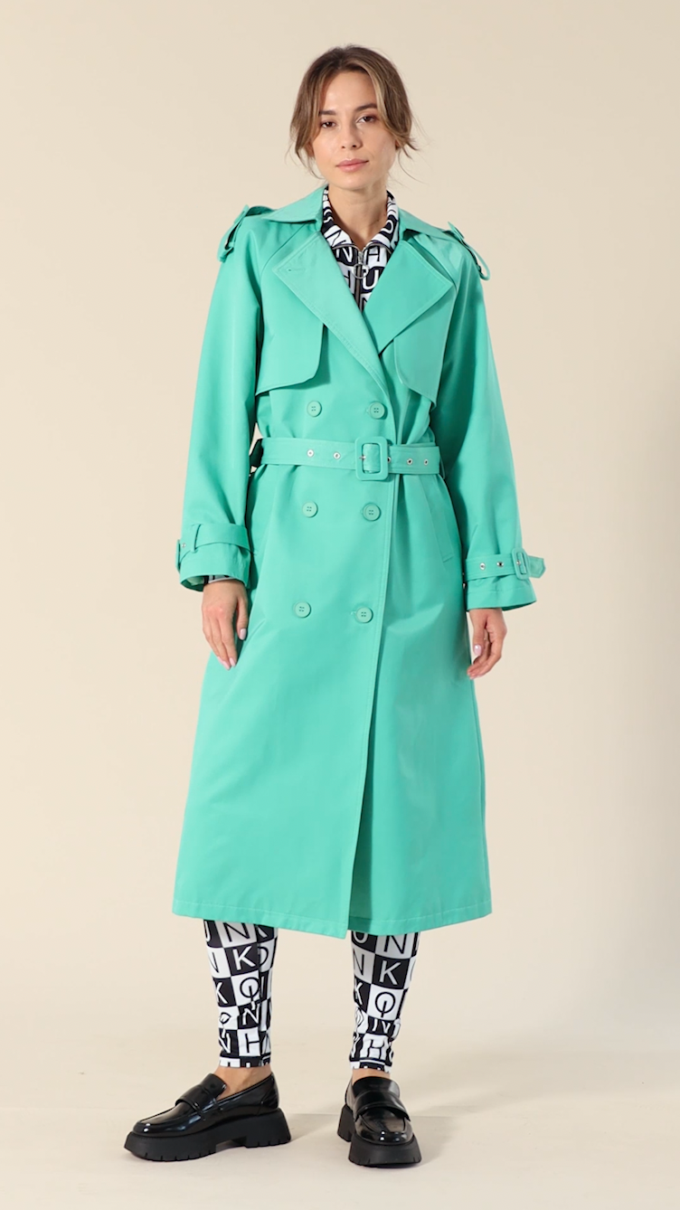 HUNKØN Agnes Trenchcoat Frakker Mint